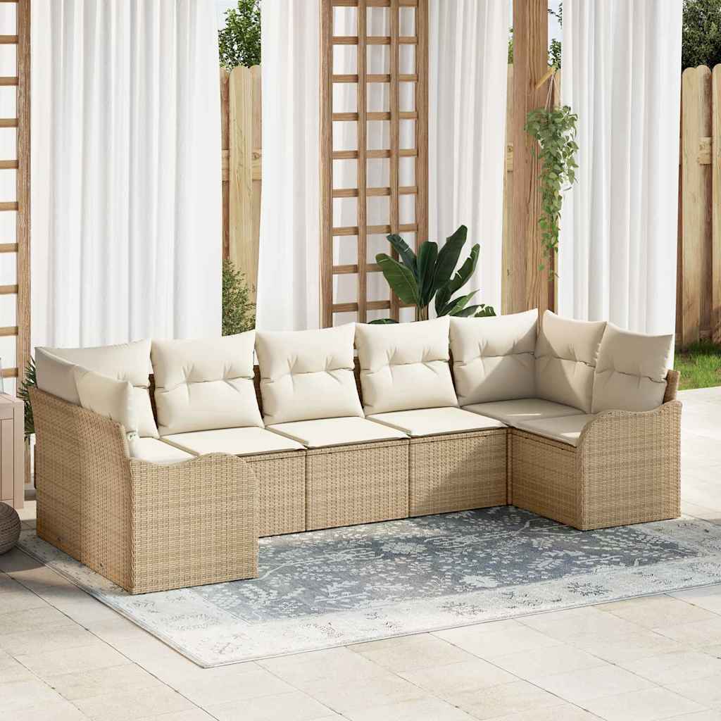 Gartensofa-set Schwarz Poly-Rattan