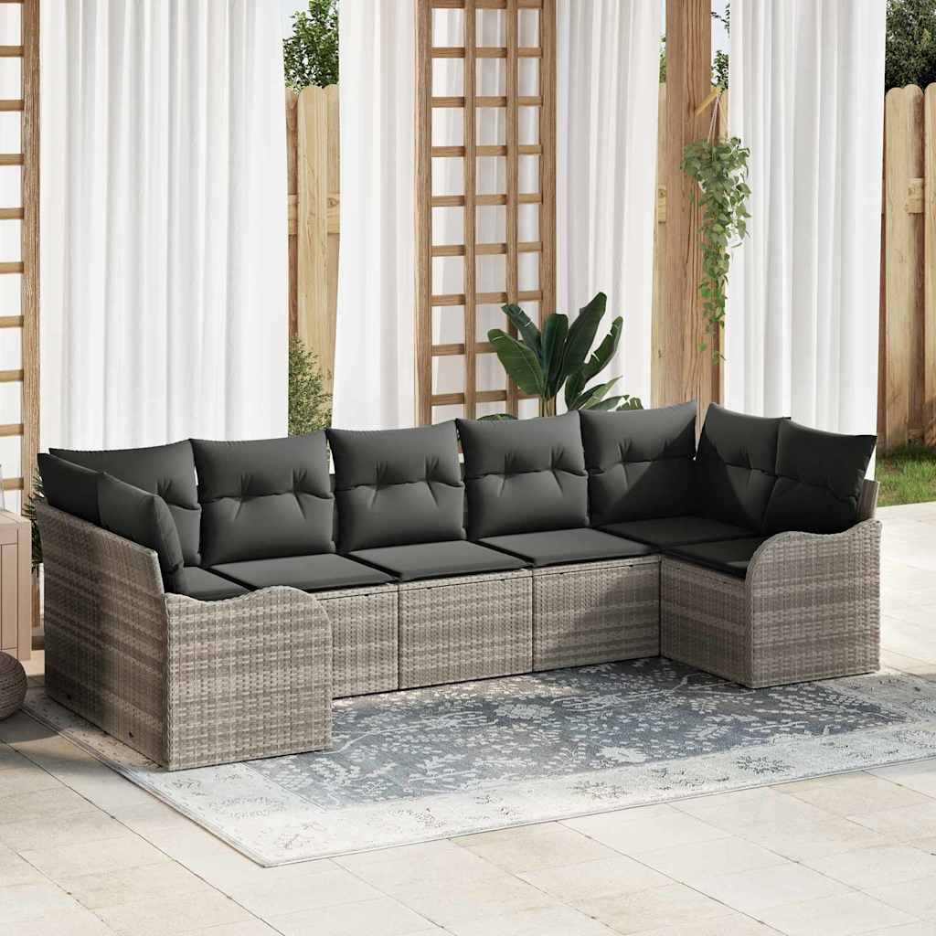 Gartensofa-set Schwarz Poly-Rattan