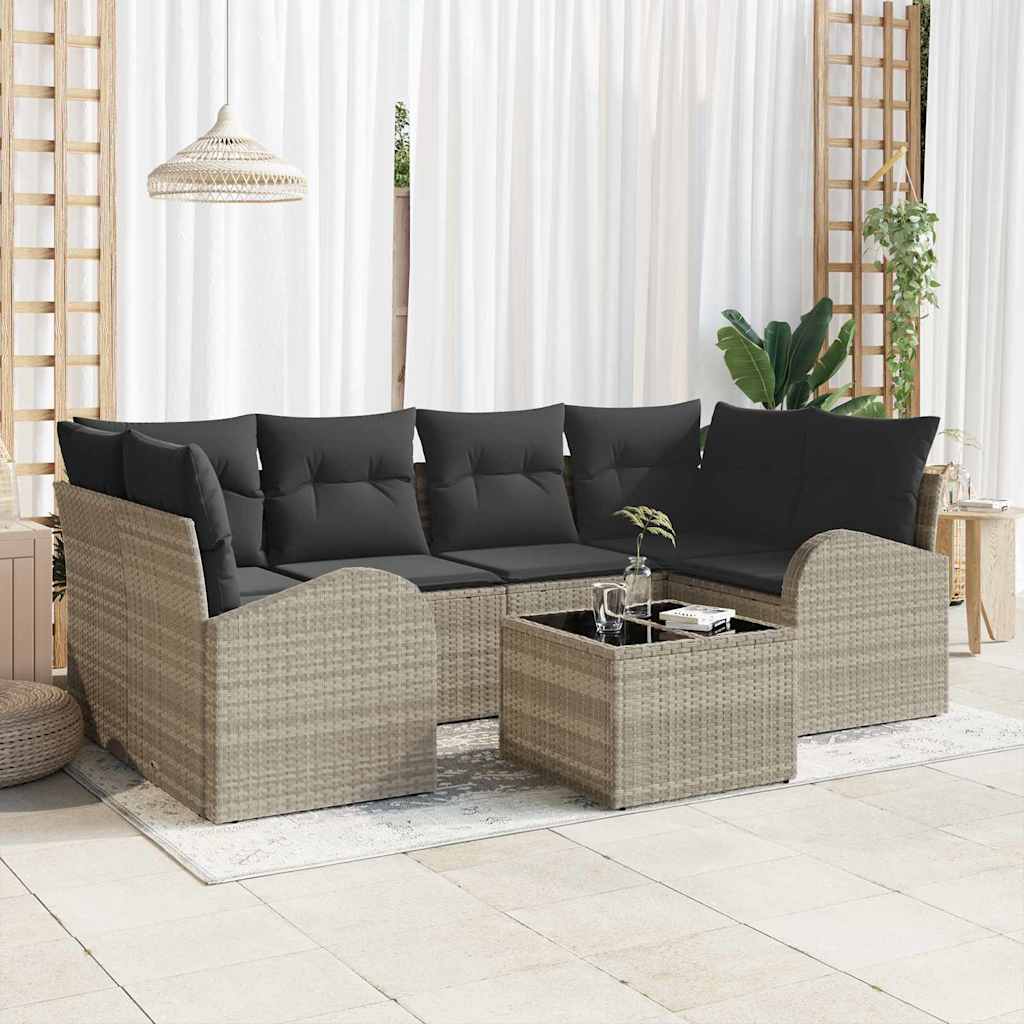 Gartensofa-set Schwarz 55 x 55 x 37 cm Poly-Rattan