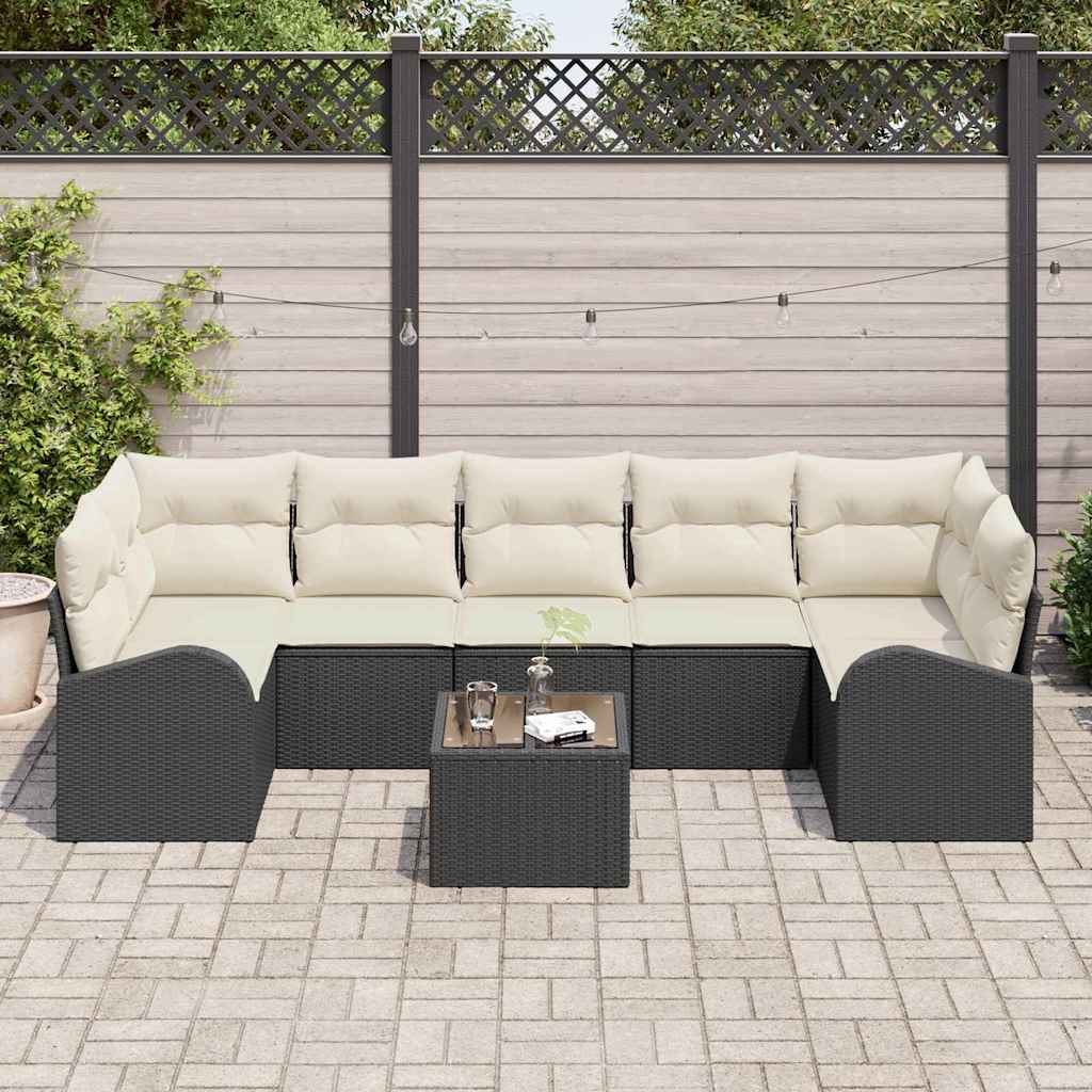 Gartensofa-set Schwarz 55 x 55 x 37 cm Poly-Rattan