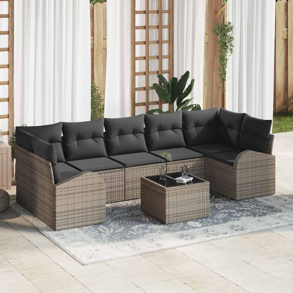 Gartensofa-set Schwarz 55 x 55 x 37 cm Poly-Rattan