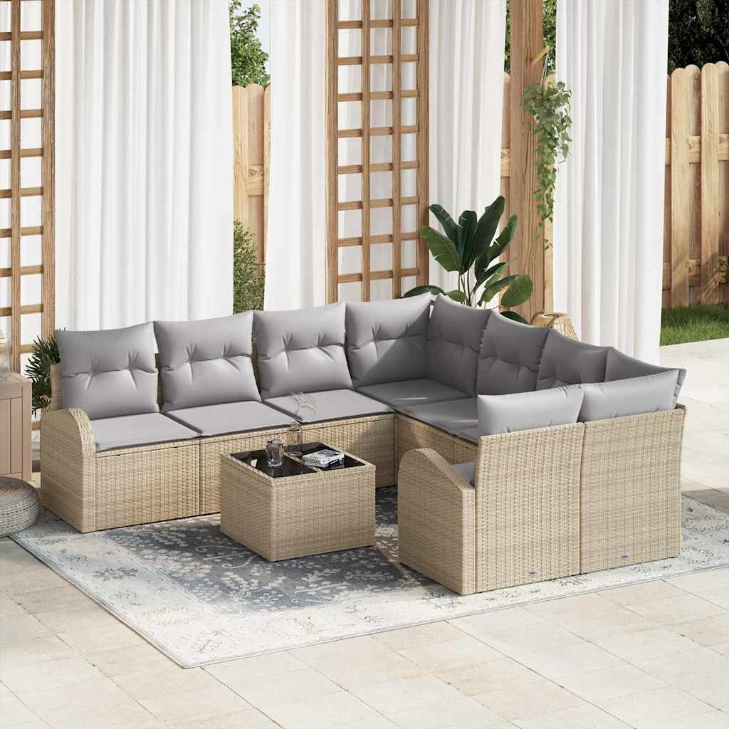 Gartensofa-set Schwarz 55 x 55 x 37 cm Poly-Rattan