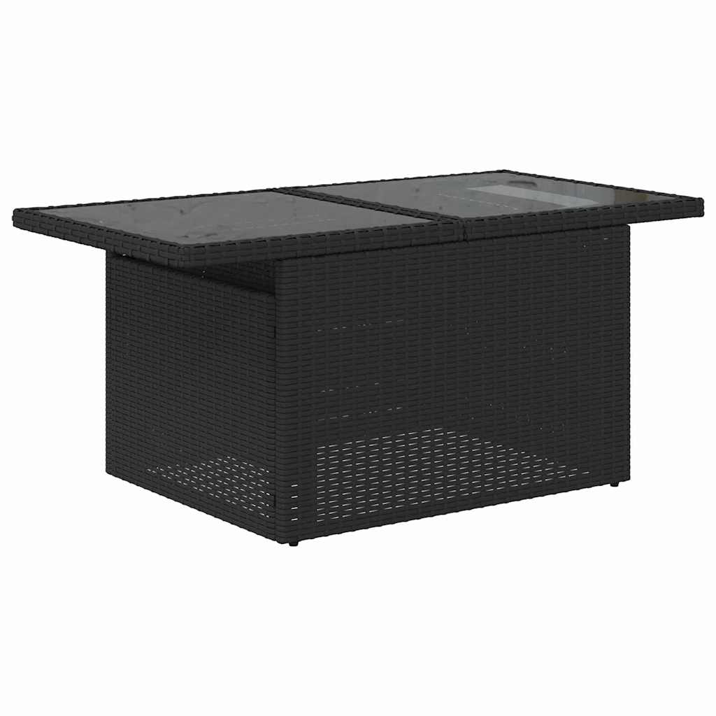 Garten-Sofa-Set mit Kissen mit Kissen 10 pcs Schwarz und Creme