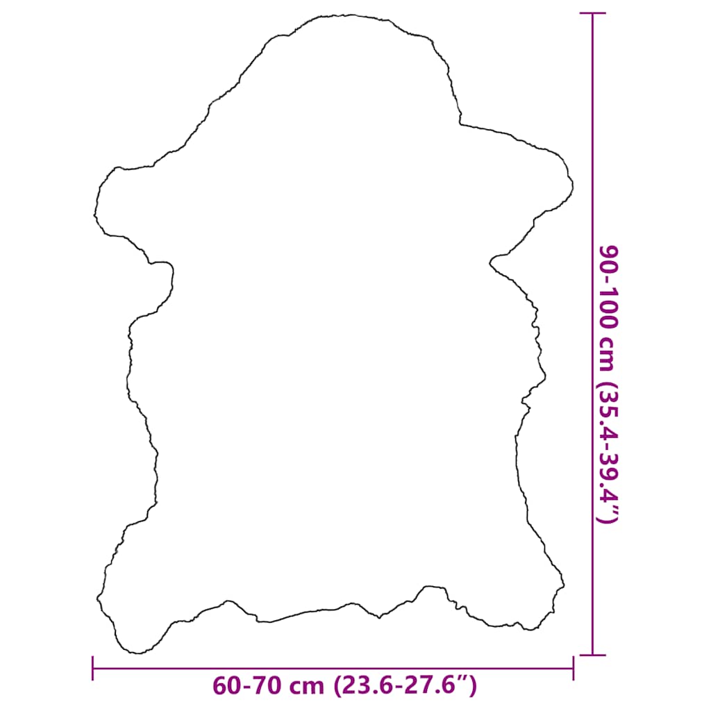 vidaXL Schafpelz Creme (60-70)x(90-100) cm