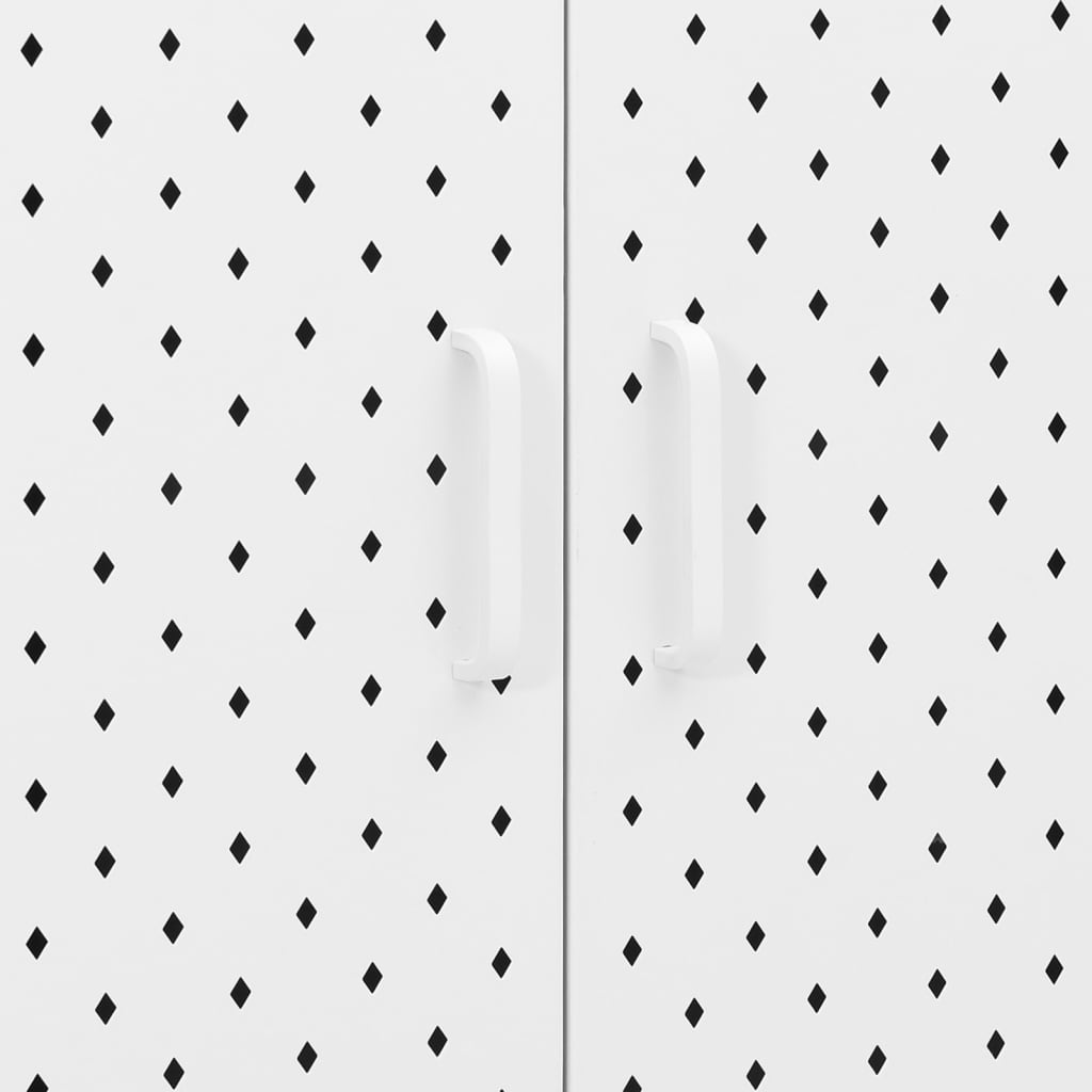 vidaXL Highboard Weiß 80x35x135 cm Stahl