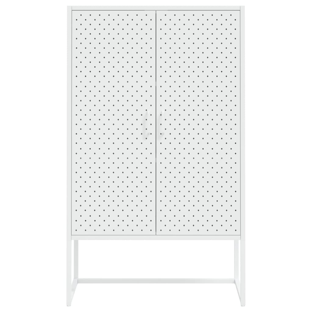 vidaXL Highboard Weiß 80x35x135 cm Stahl
