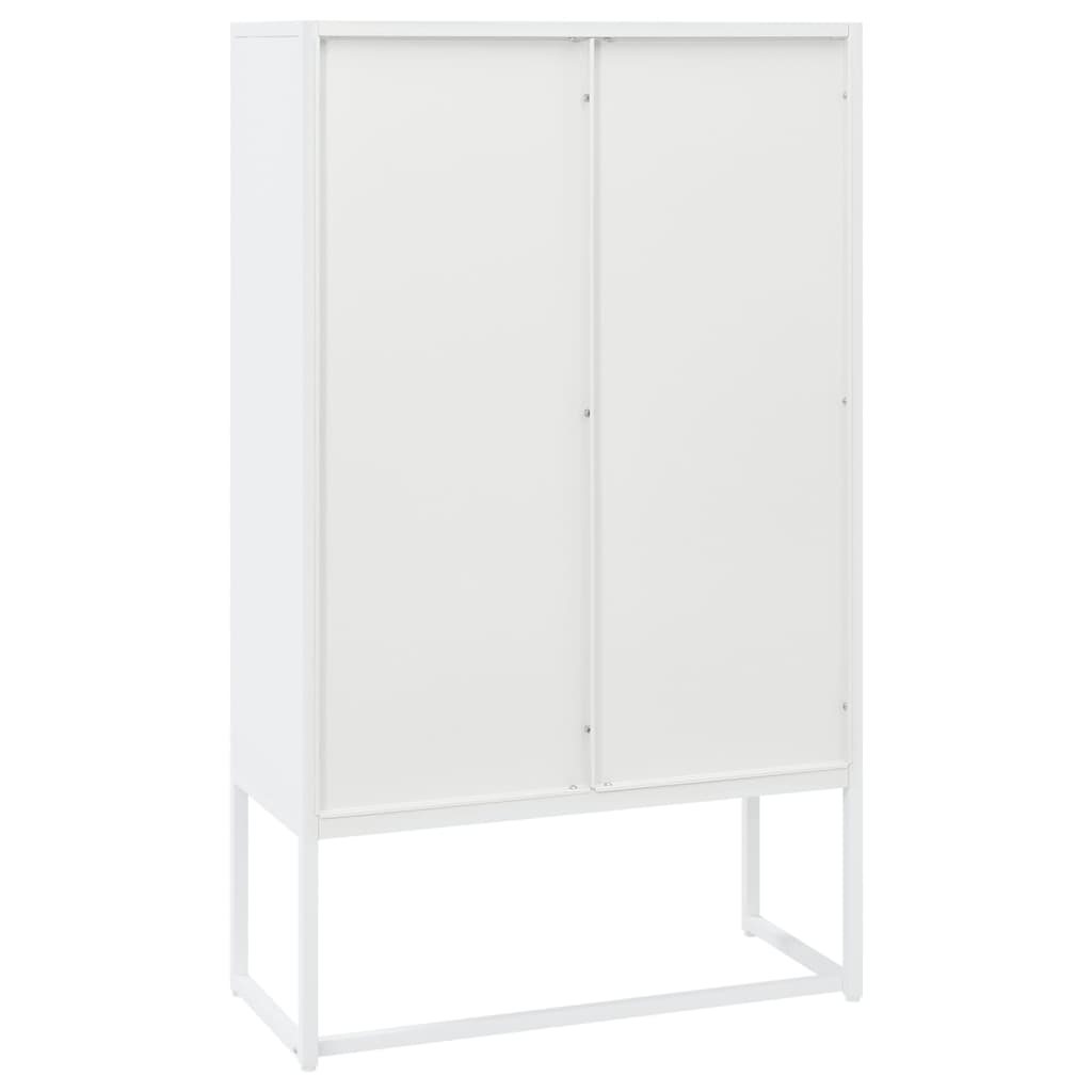 vidaXL Highboard Weiß 80x35x135 cm Stahl