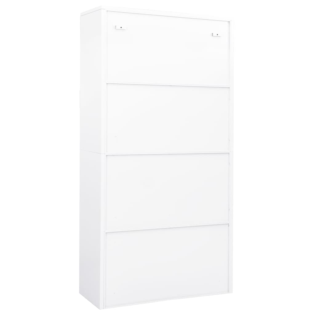 vidaXL Büroschrank Weiß 90x40x180 cm Stahl