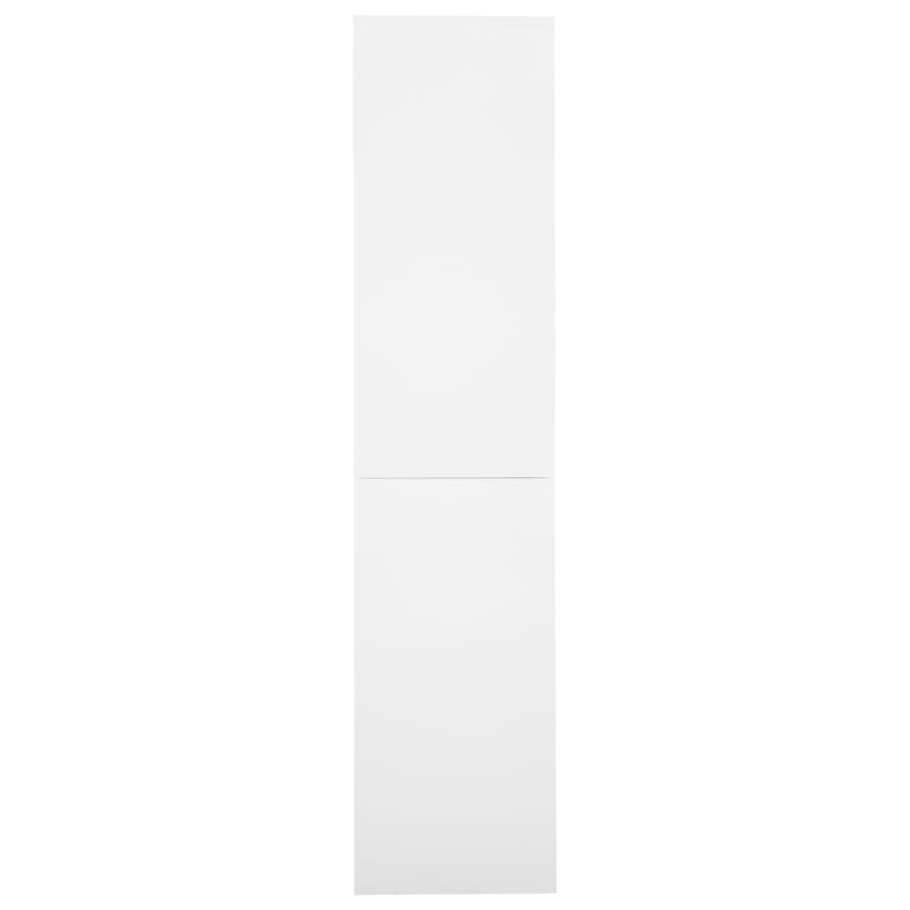 vidaXL Büroschrank mit Schiebetüren Weiß 90x40x180 cm Stahl