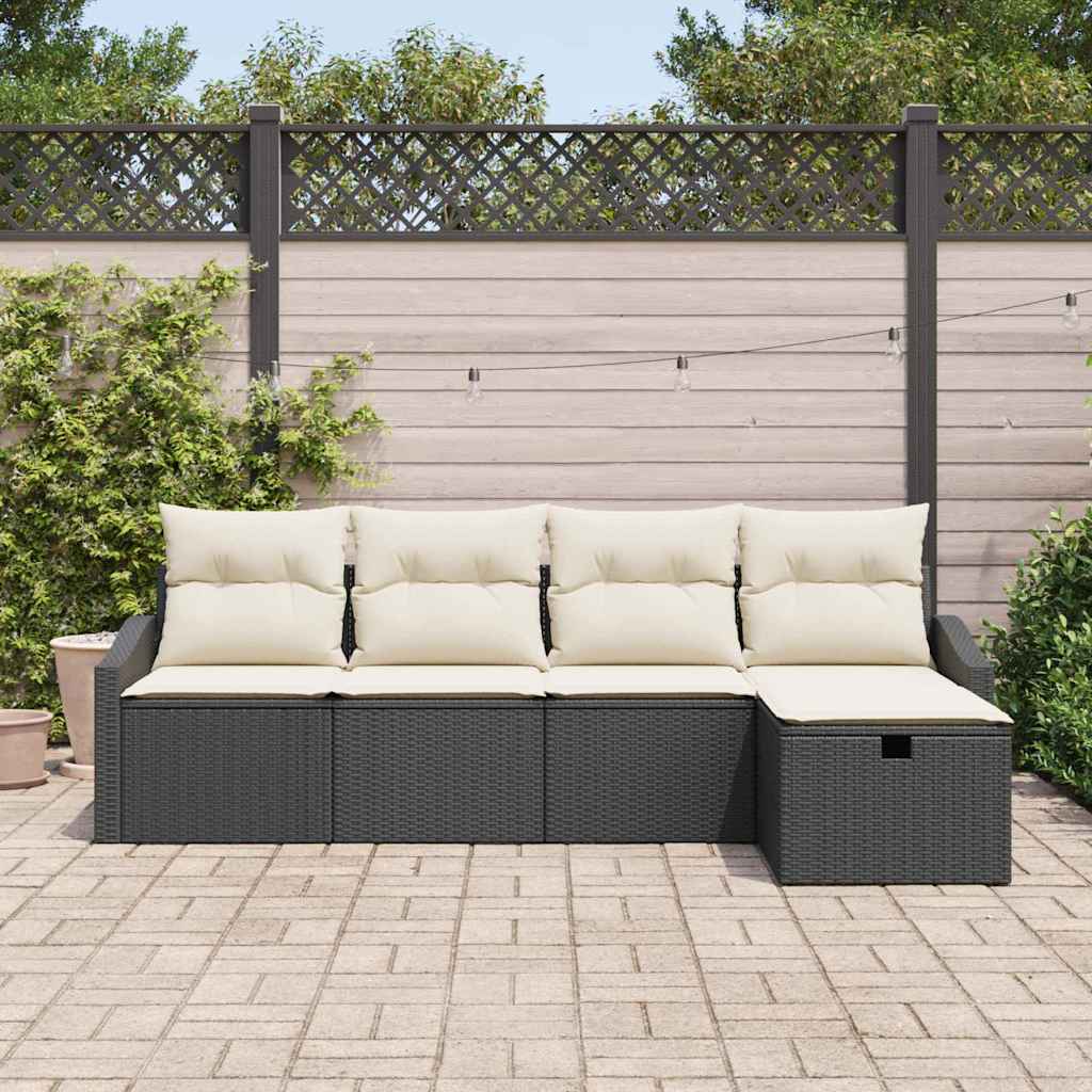 vidaXL Sofa Set mit Kissen 6 pcs Poly-Rattan