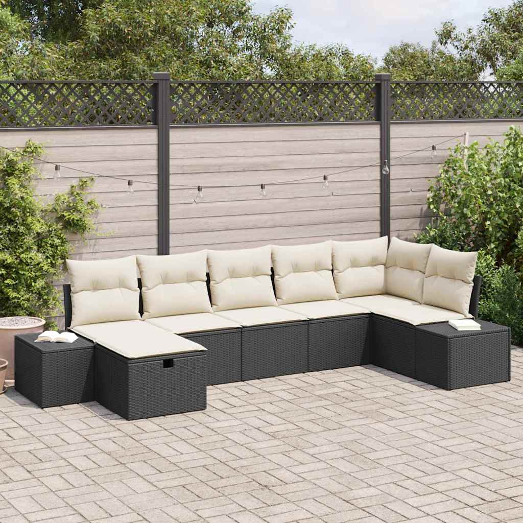 vidaXL Sofa Set mit Kissen 8 pcs Poly-Rattan