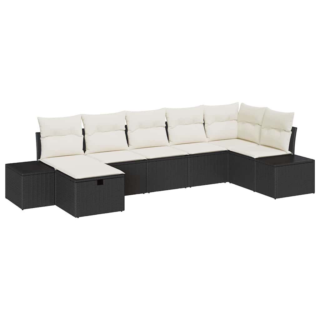 vidaXL Sofa Set mit Kissen 8 pcs Poly-Rattan