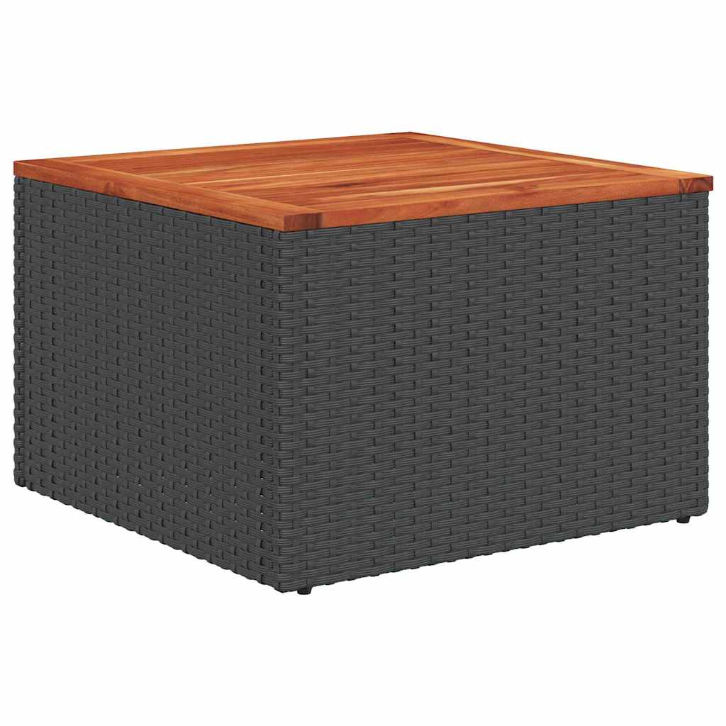 Garten-Sofa-Set mit Speicher 8 pcs Schwarz Poly Rattan