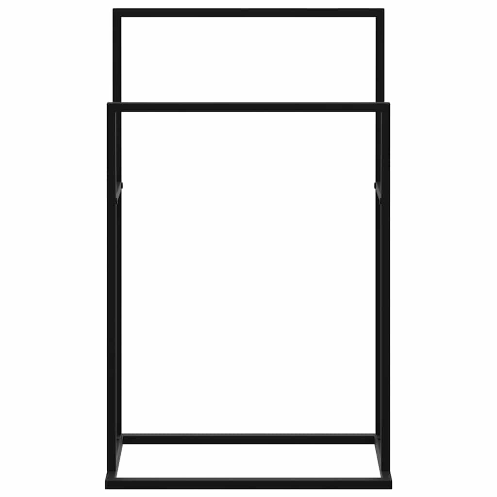 vidaXL Handtuchhalter Freistehend Schwarz 48x24x78,5 cm Eisen