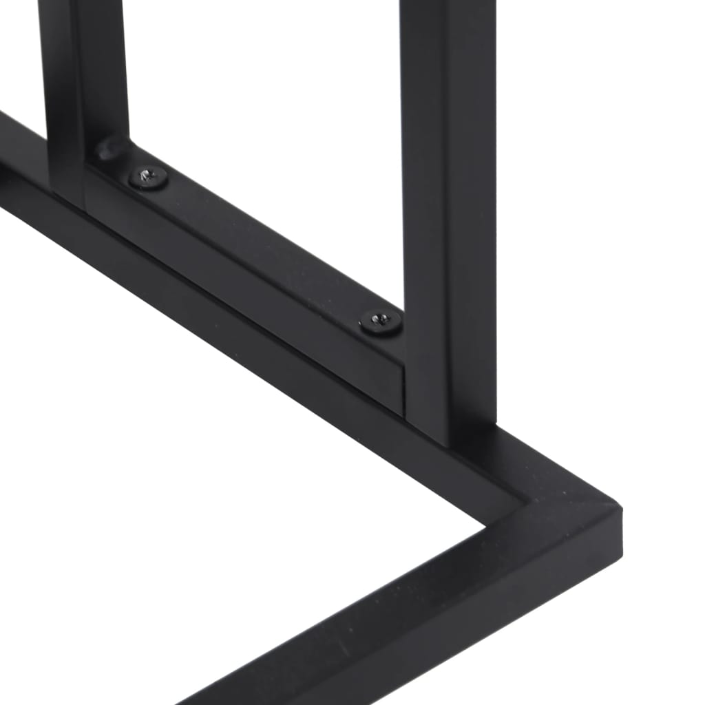 vidaXL Handtuchhalter Freistehend Schwarz 48x24x78,5 cm Eisen