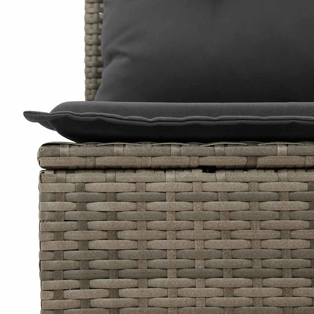 Garten-Sofa-Set 7 pcs Grau Poly-Rattan