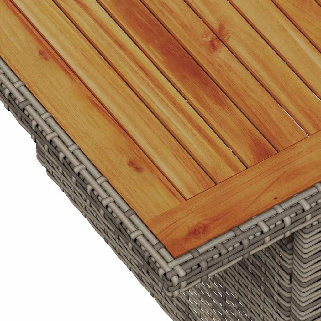 Garten-Sofa-Set 7 pcs Grau Poly-Rattan