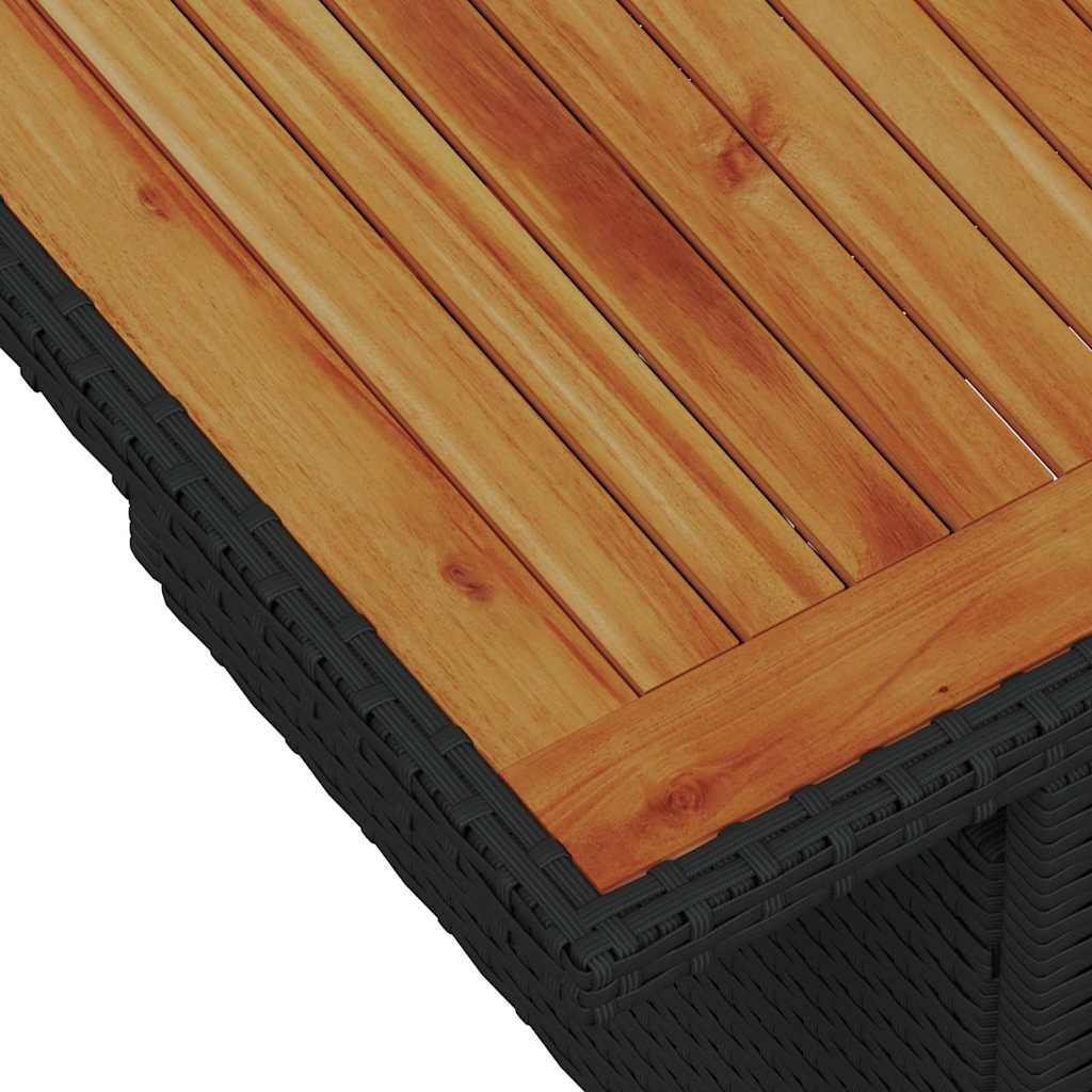 vidaXL Garten-Sofa-Set 7 pcs Schwarz Poly-Rattan