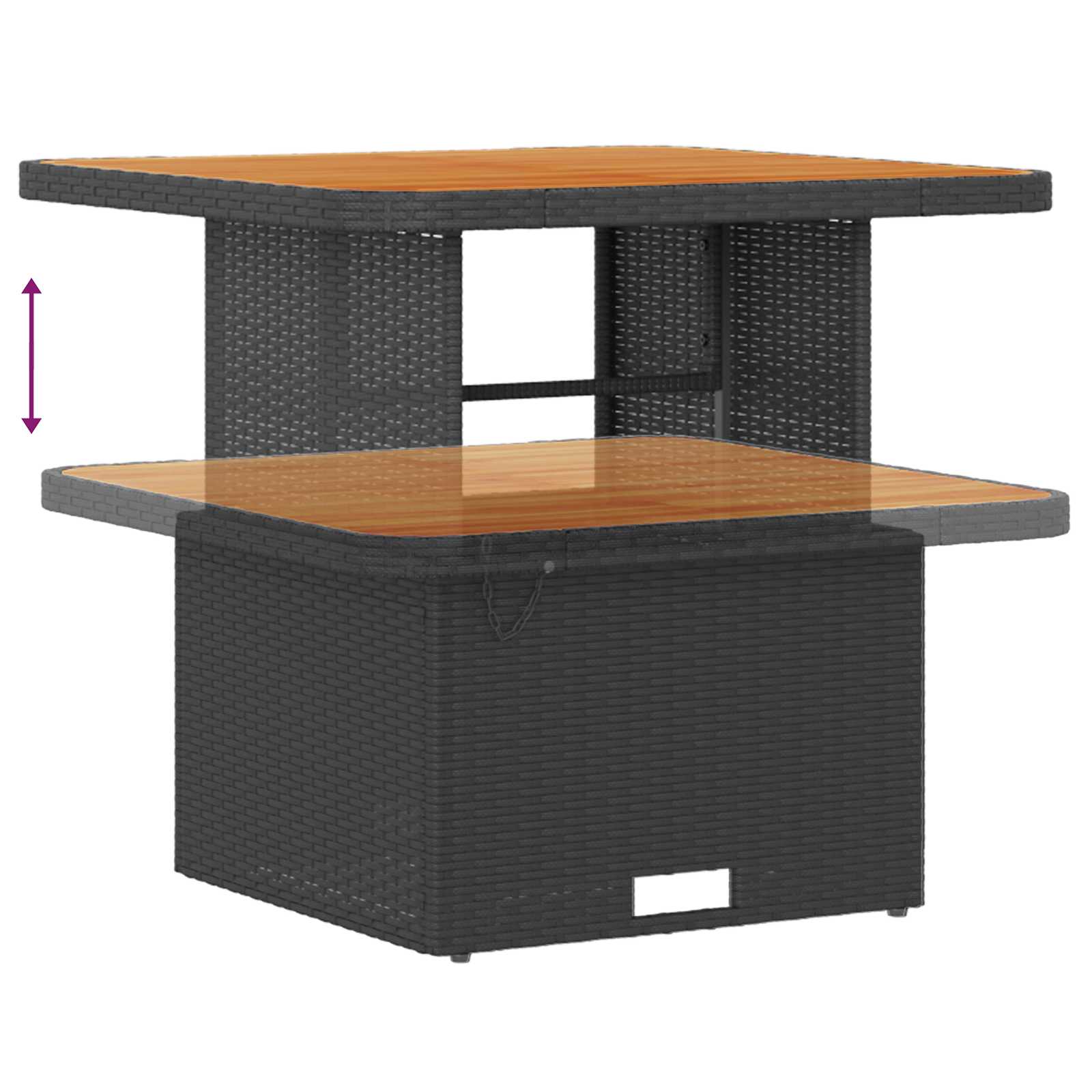 vidaXL Garten-Sofa-Set 8 pcs Schwarz Poly-Rattan