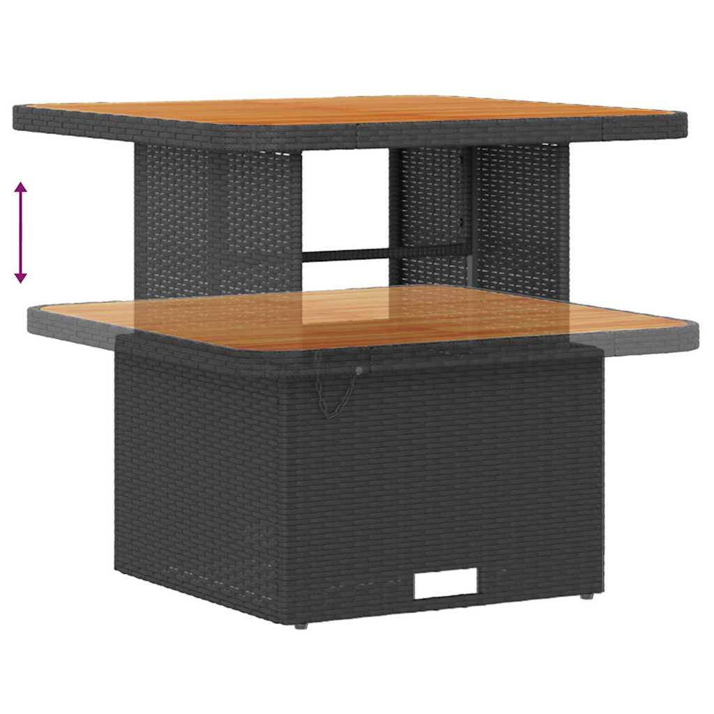 vidaXL Gartensofa-set mit Kissen 10 pcs Schwarz Poly-Rattan