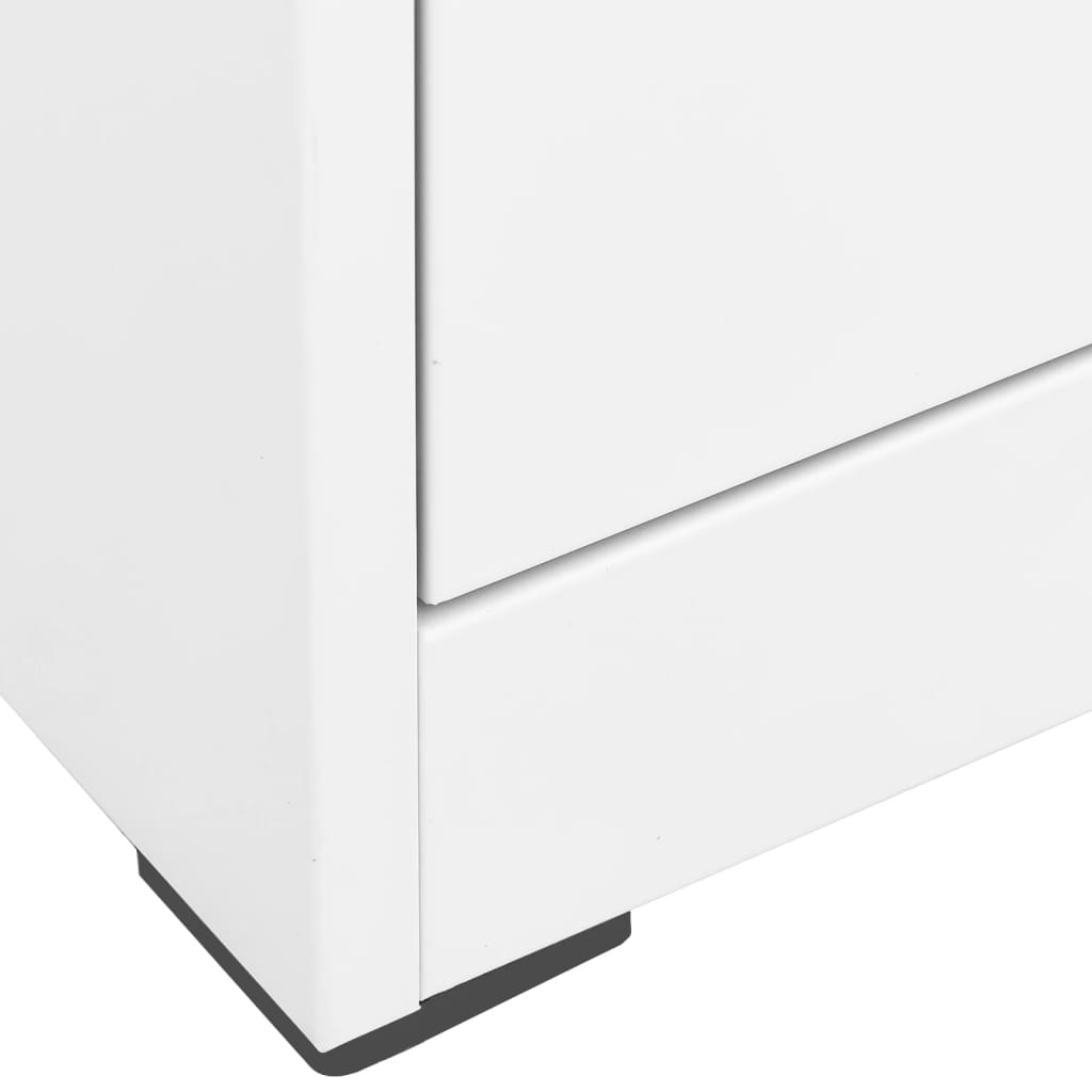 vidaXL Aktenschrank Weiß 46x62x72,5 cm Stahl
