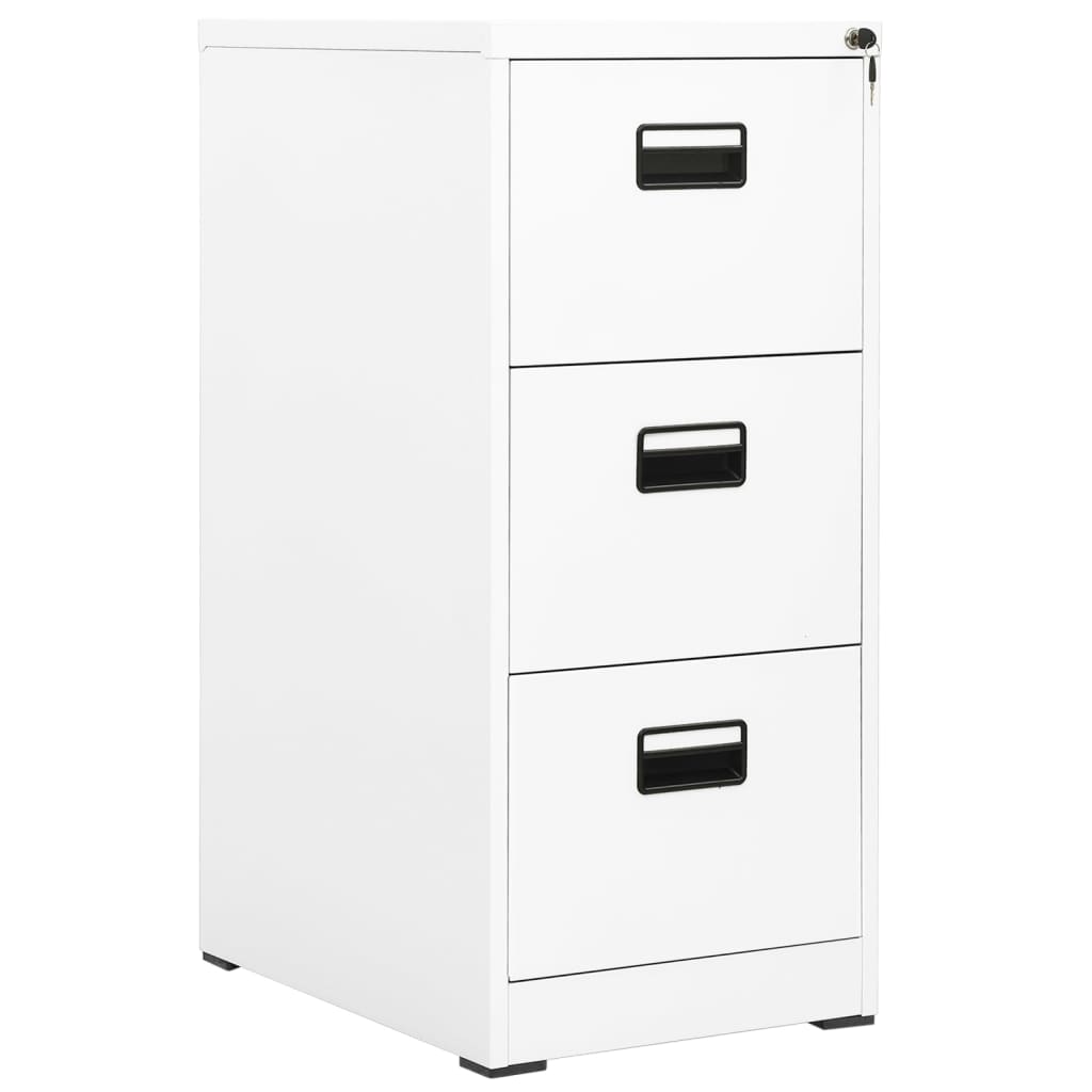 vidaXL Aktenschrank Weiß 46x62x72,5 cm Stahl