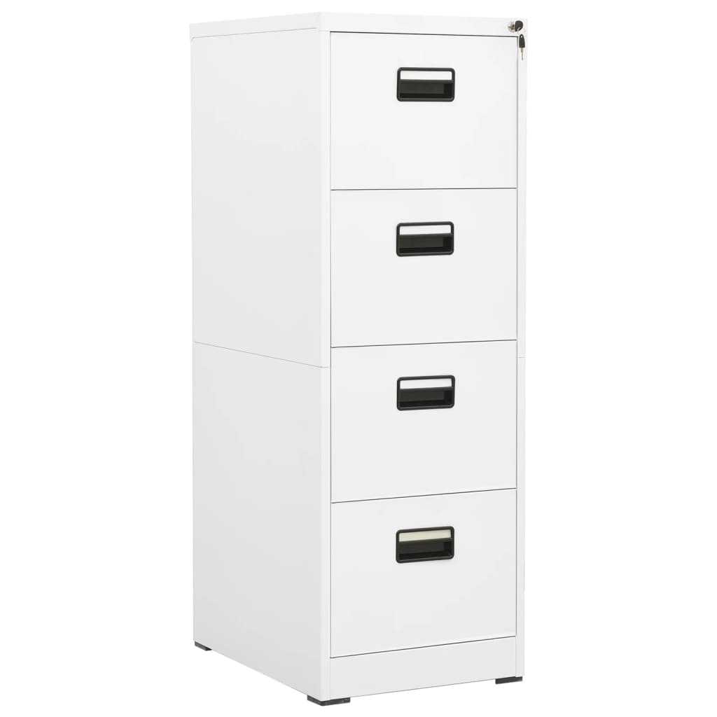 vidaXL Aktenschrank Weiß 46x62x72,5 cm Stahl