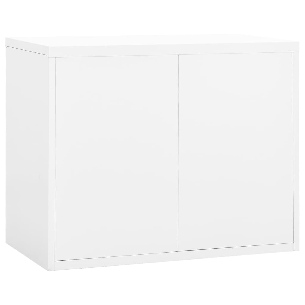 vidaXL Aktenschrank Weiß 90x46x72,5 cm Stahl
