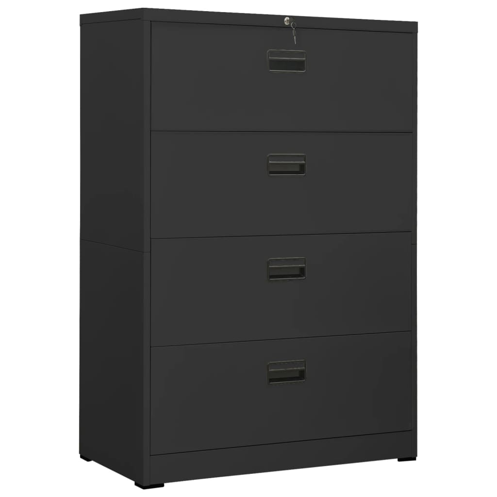 vidaXL Aktenschrank Weiß 90x46x72,5 cm Stahl