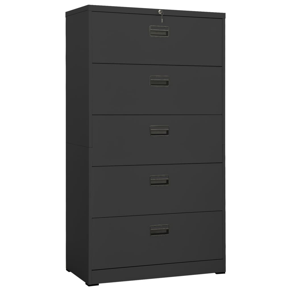 vidaXL Aktenschrank Weiß 90x46x72,5 cm Stahl