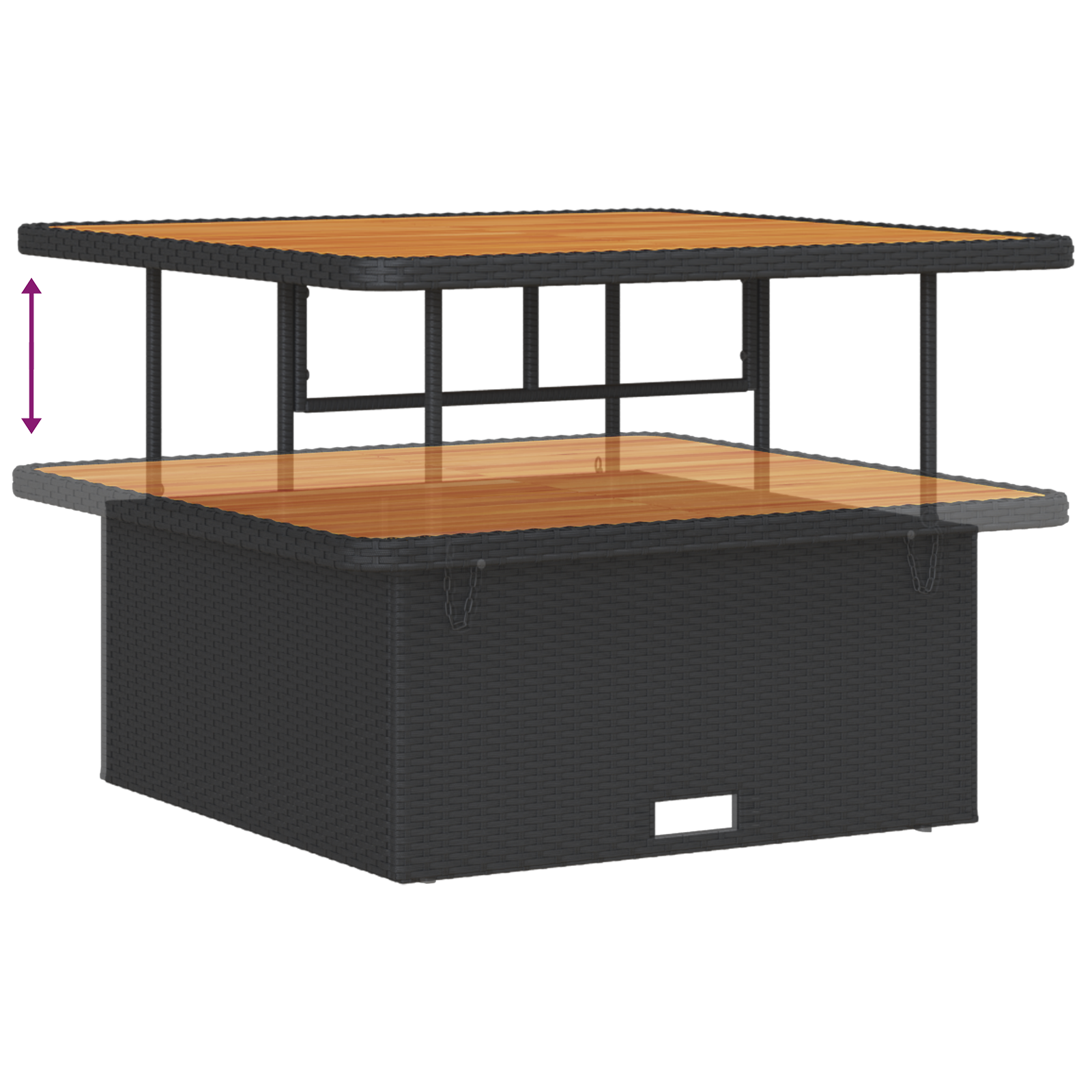 vidaXL Garten-Sofa-Set mit Kissen 8 pcs Schwarz