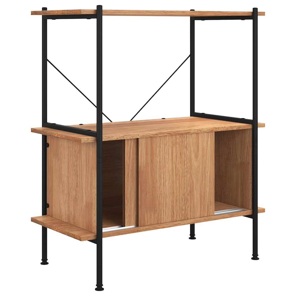 vidaXL Regal mit 3 Böden und Schrank 80x40x92 cm Stahl Holzwerkstoff