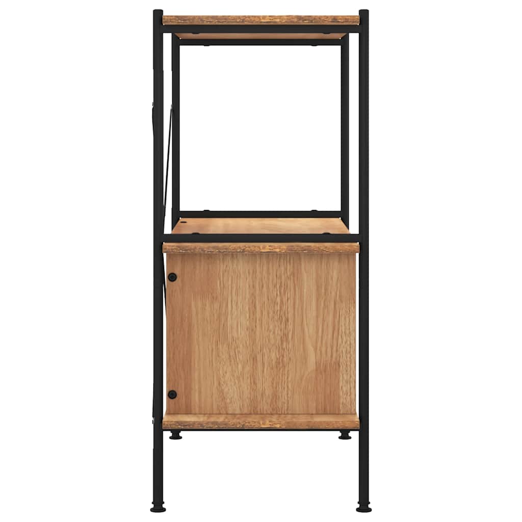 vidaXL Regal mit 3 Böden und Schrank 80x40x92 cm Stahl Holzwerkstoff