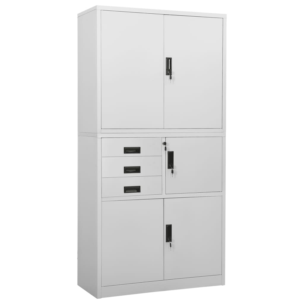 vidaXL Büroschrank Weiß 90x40x180 cm Stahl