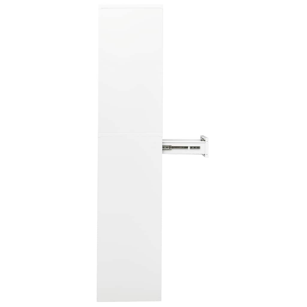 vidaXL Büroschrank Weiß 90x40x180 cm Stahl