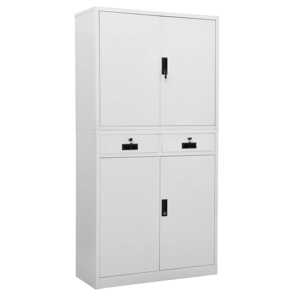 vidaXL Büroschrank Weiß 90x40x180 cm Stahl