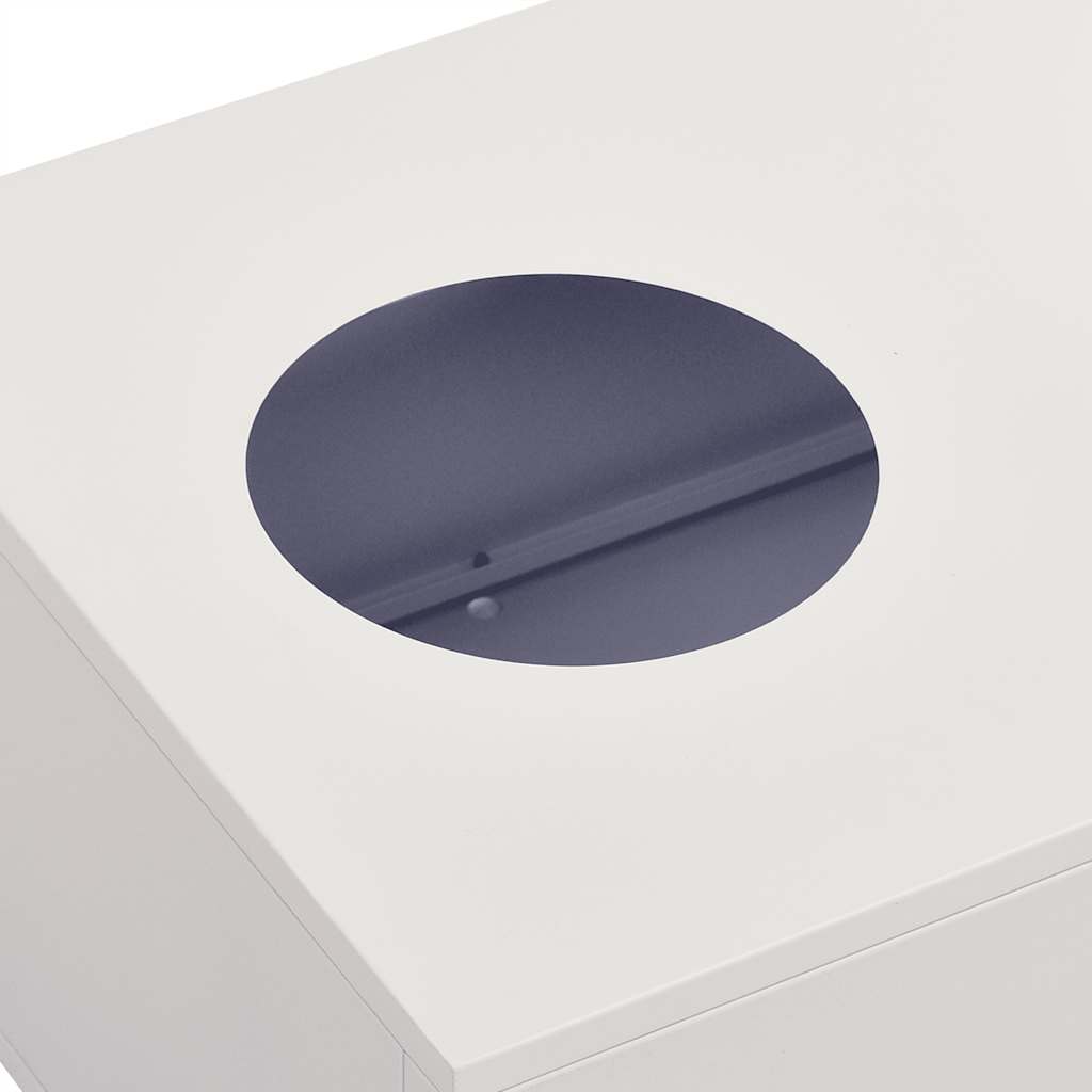 vidaXL Büro-Blumenkasten Hellgrau 90x40x23 cm Stahl