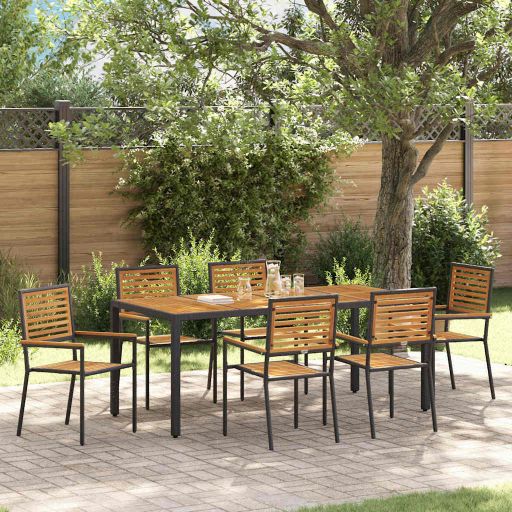vidaXL Garten Essgruppe 3 pcs Schwarz und Braun Poly-Rattan