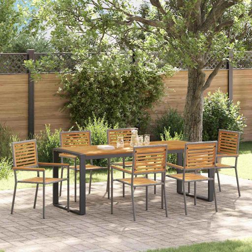 vidaXL Garten Essgruppe 5 pcs Schwarz und Braun Poly-Rattan