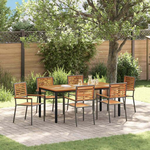 vidaXL Garten Essgruppe 5 pcs Schwarz und Braun Poly-Rattan