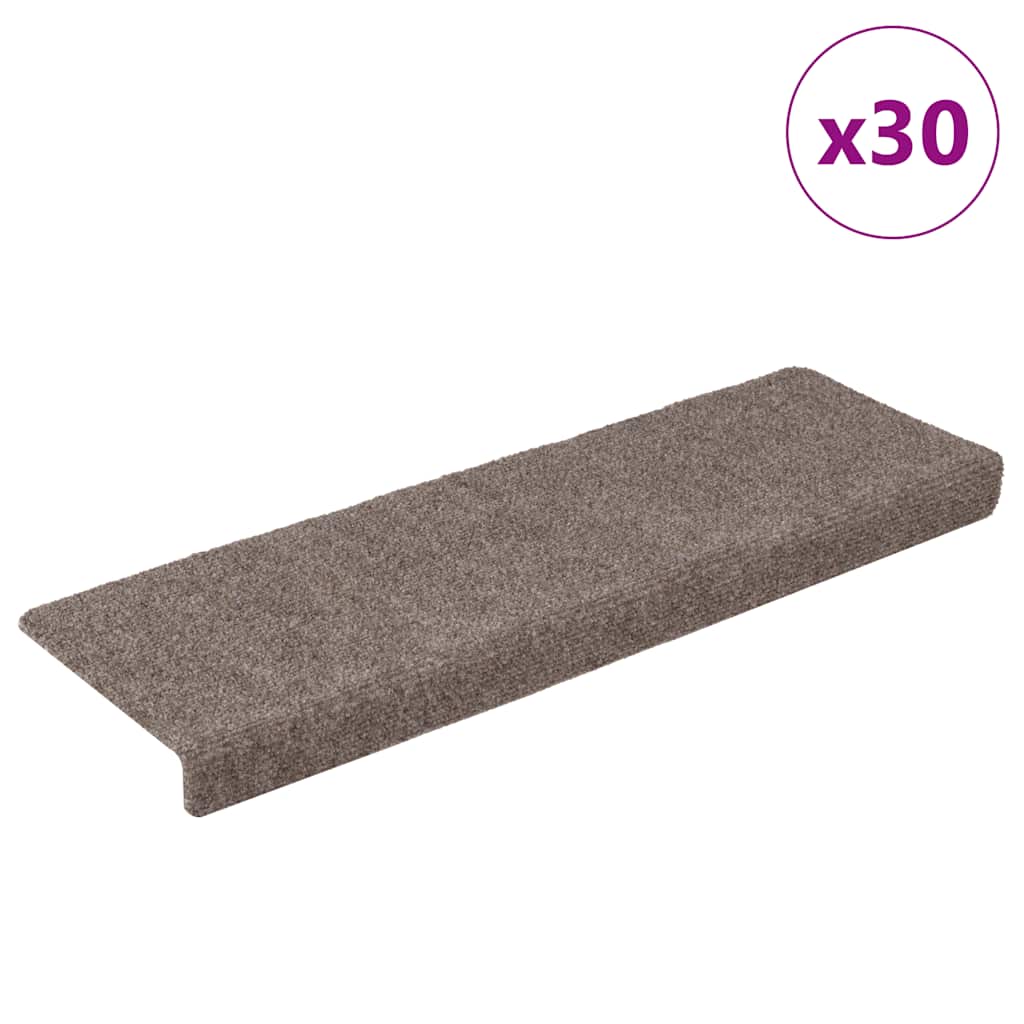 vidaXL Stufenmatten Selbstklebend 15 Stk. 65x21x4 cm Creme Rechteckiger Rand