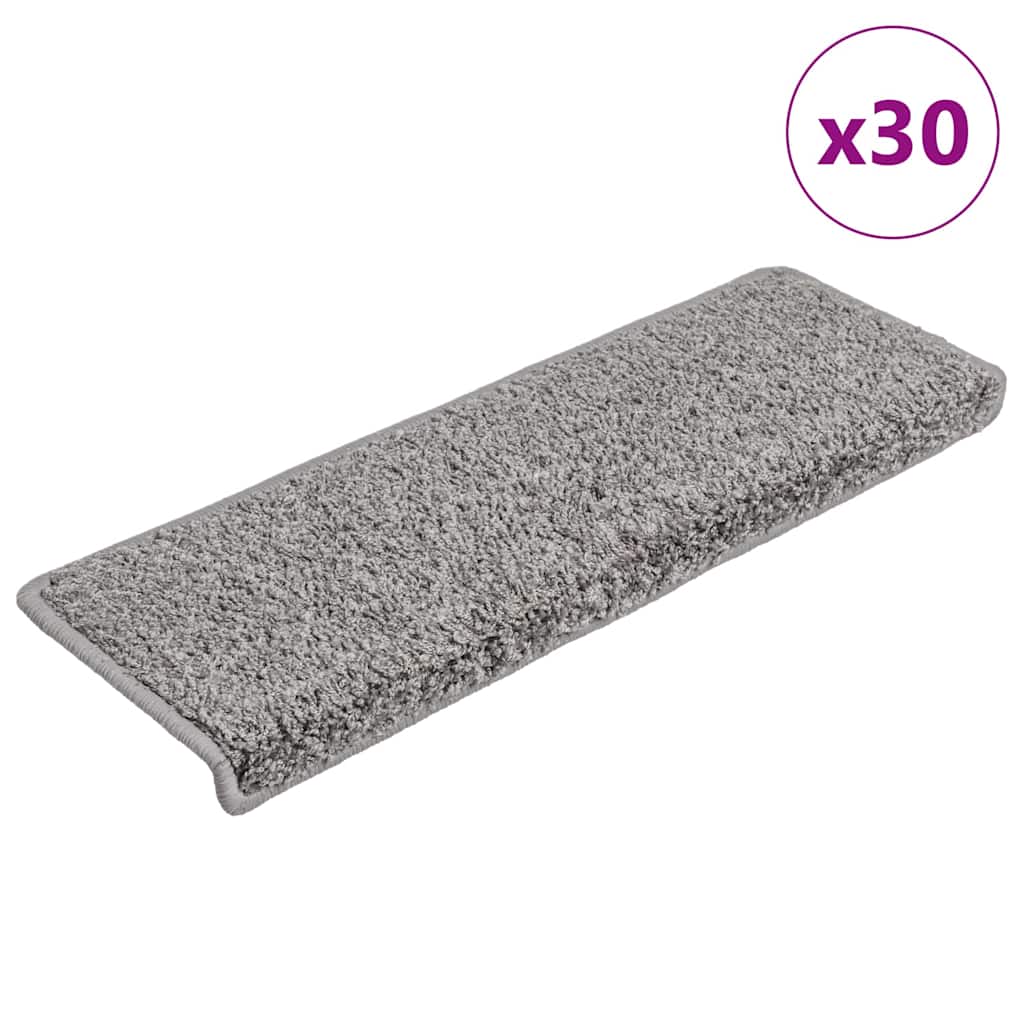 Stufenmatten 15 Stk. 65x21x4 cm Grau Rechteckiger Rand