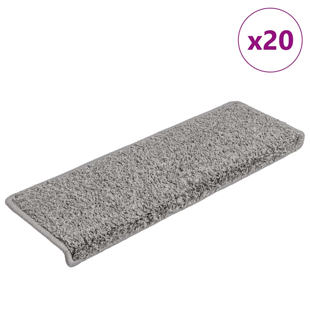 vidaXL Stufenmatten 15 Stk. 65x21x4 cm Grau Rechteckiger Rand