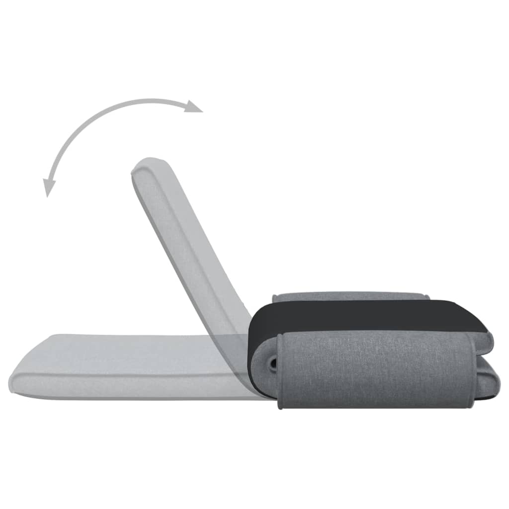 vidaXL Bodenstuhl Faltbar Hellgrau Stoff