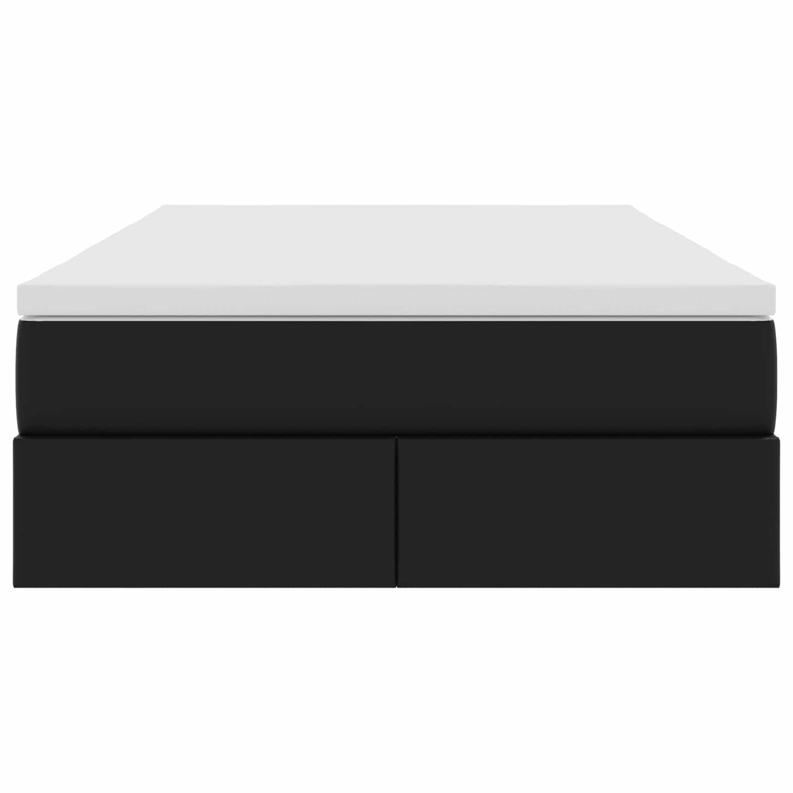vidaXL Aufbewahrungsbett mit Matratze Schwarz 120 x 190 cm Kunstleder