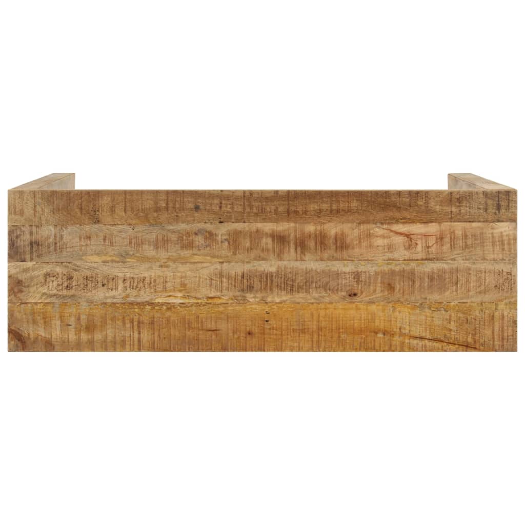 vidaXL Konsolentisch 110x35x76 cm Raues Mangoholz
