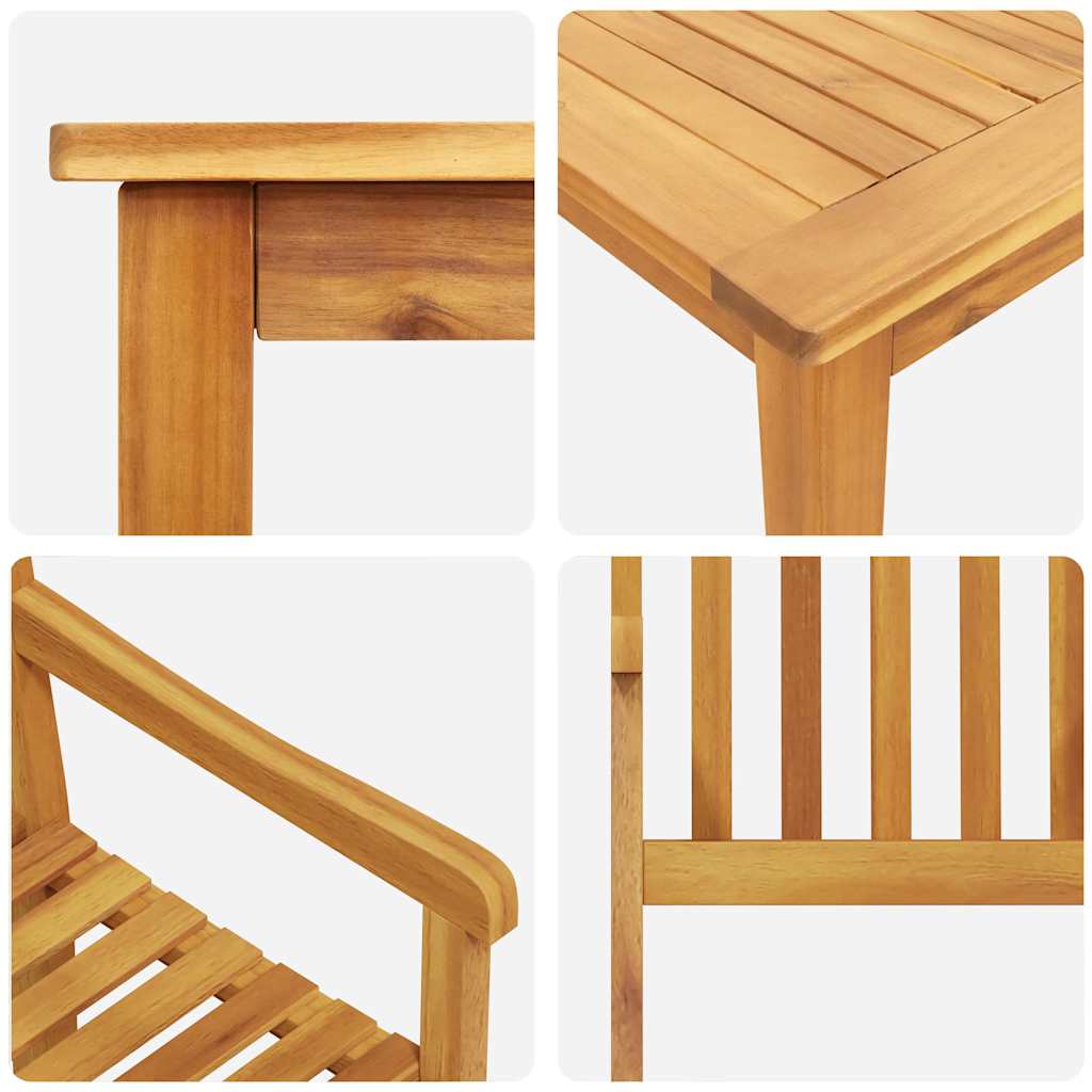 vidaXL Garten Essgruppe 5 pcs Braun Massivholz Akazie