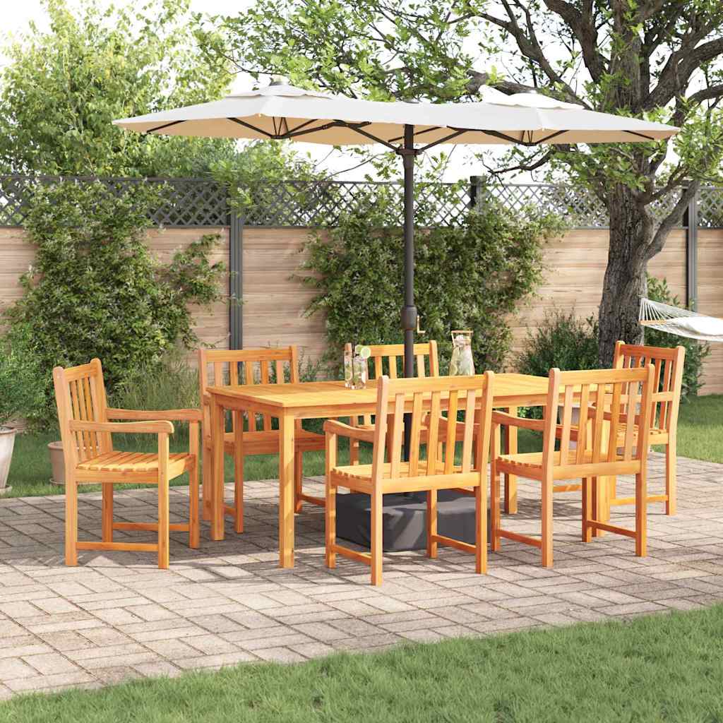 vidaXL Garten Essgruppe 7 pcs Braun Massivholz Akazie