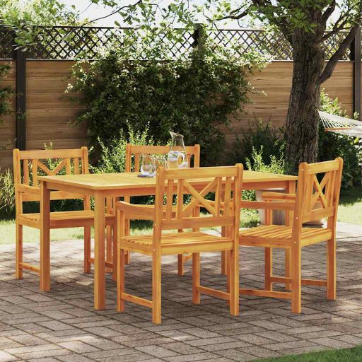 vidaXL Garten Essgruppe 5 pcs Braun Massivholz Akazie