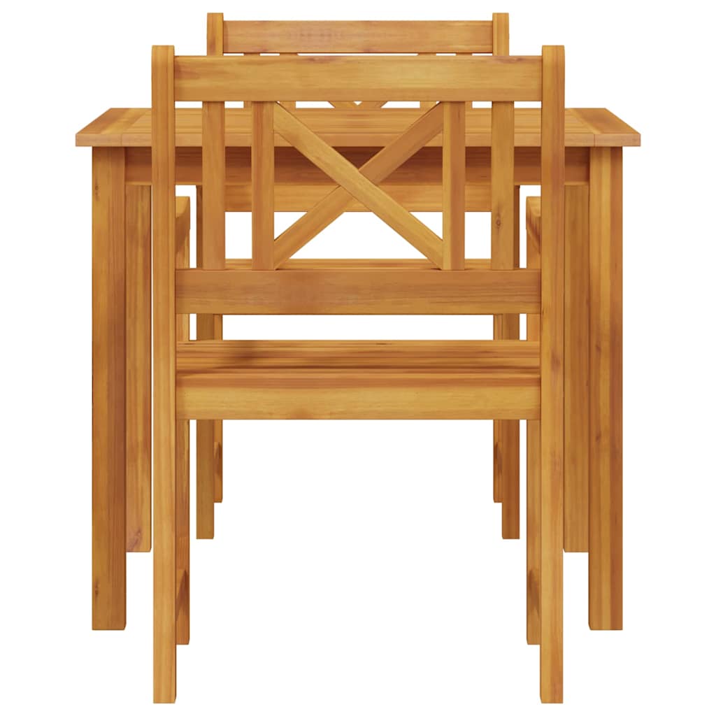 vidaXL Garten Essgruppe 3 pcs Braun Massivholz Akazie